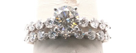 14KW VS1-2/HI BRIDAL SET 2.13CTW 0.90CT CENTER
