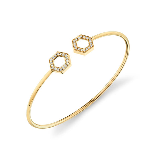 MICHAEL M 14KY FASHION CUFF BRACELET 0.29CTW
