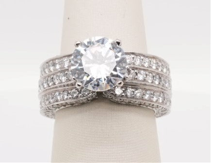 LADIES PLAT SEMI DIA 3.32CTW