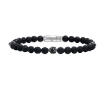 BLACK ONYX BEADS LION BRACELET