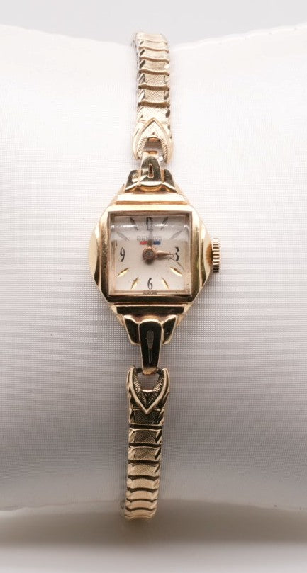 14K YG CASING BENRUS ANTIQUE WATCH ESTATE
