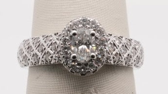 14KW 1.33 CTW OVAL CENTER .33 CT OVAL  SI2/I, 1.00 CT SETTING