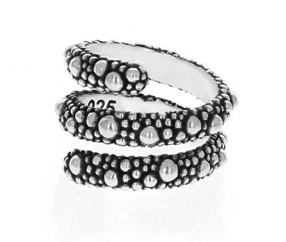 King Baby Ladies Spiral Stingray Ring