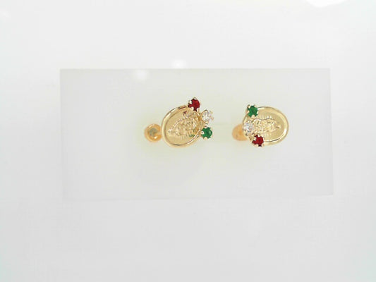 14KY CHILDRENS VIRGIN MARY EARRINGS