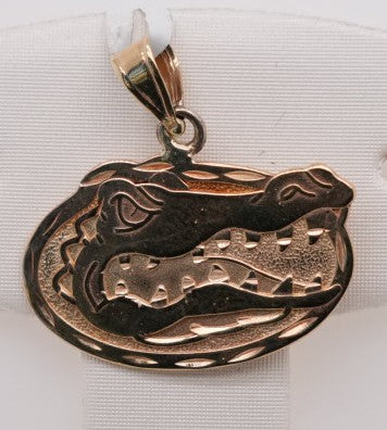 14K YG UF GATOR CHARM