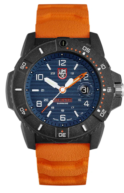 LUMINOX 3600 BLK/WHT/ORANGE NBR RUBBER STRAP