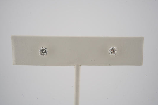 14K WG ROUND DIAMOND STUDS 1.00CTW SI/GH