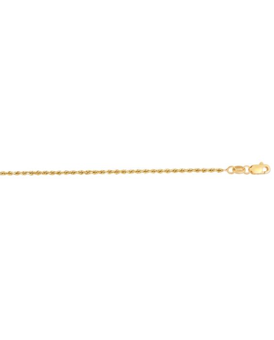 14KY 20" 1.4MM ROPE CHAIN