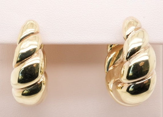 18K YG EARRINGS EATATE HOOPS