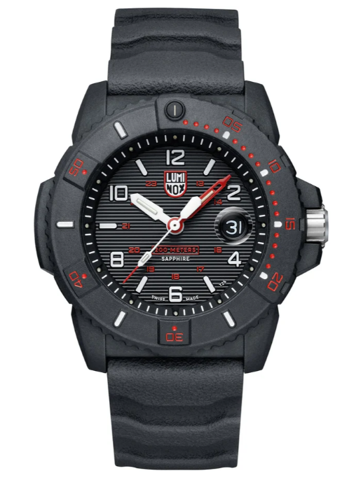 LUMINOX 3600 SERIES 45MM BLK NBR STRAP WIH REVO SUNGLASSES AND HAT