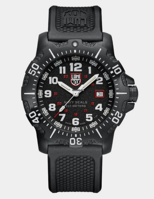 LUMINOX BLACK/WHITE 45MM NBR BLACK/VELCRO SEAL SET