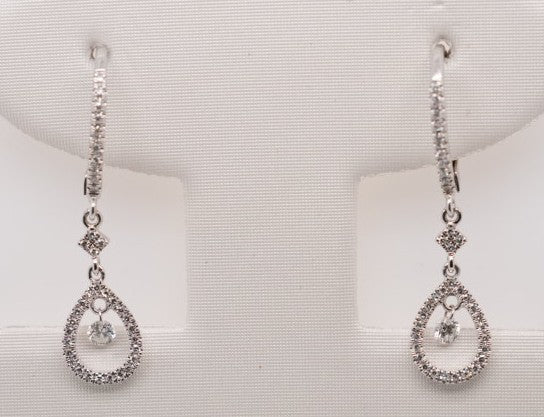 14K WG FASHION DIAMOND EARRINGS 0.29CTW