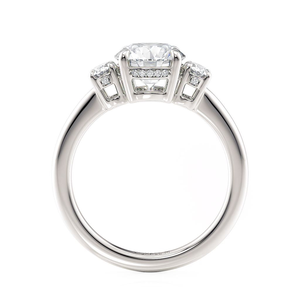MICHAEL M 18K WHITE GOLD SEMI MOUNT 0.34CTW