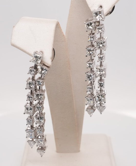 NECK & EAR PLAT SET 39.09CTW NECK 15.04CT/ 14.04CT CLASP 1.92CT EARRIN