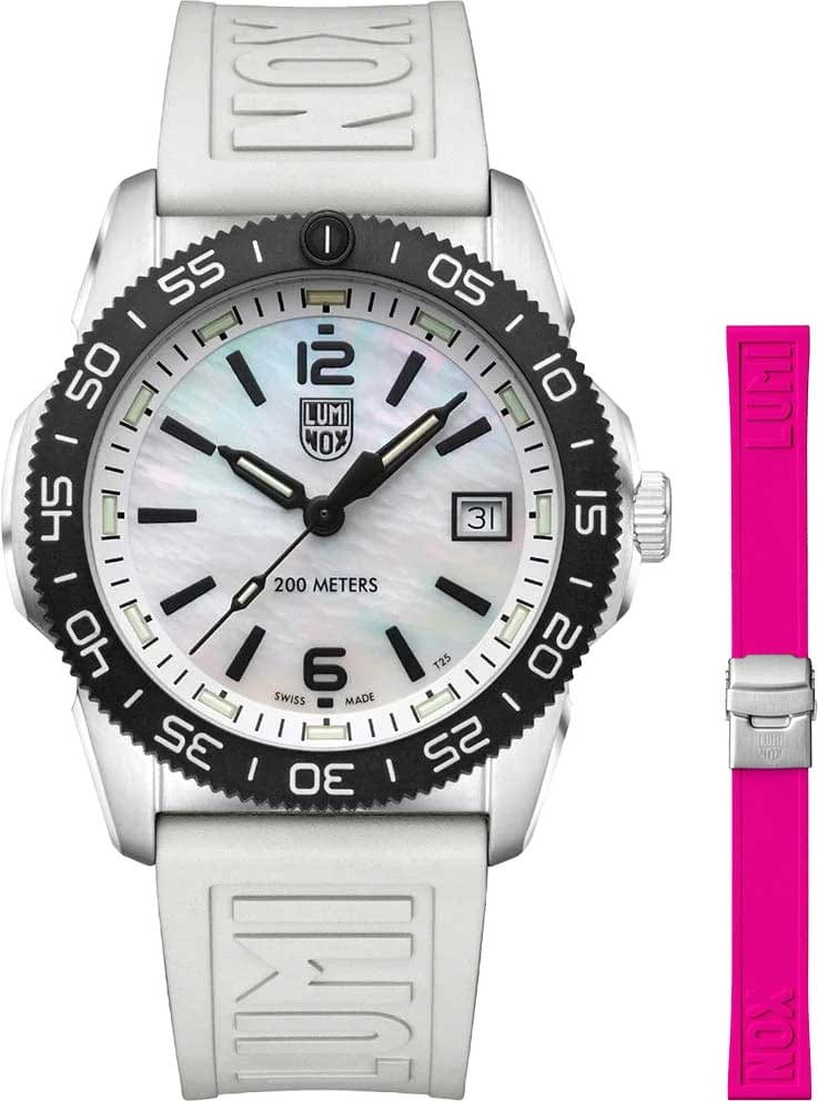 LUMINOX PACIFIC DIVER MOP DIAL WHITE/PINK STRAP