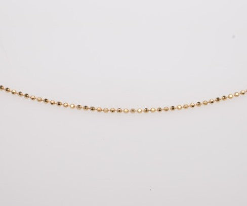 14K YG 0.80MM BEAD BRACELET 7"