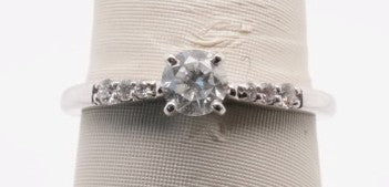 14K WG DIAMOND ENGAGEMENT RING APX 0.40CTW