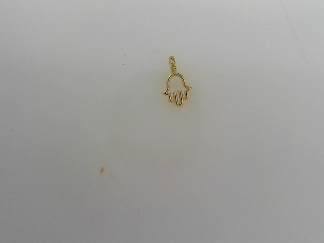 14K YG18 X 4.7MM HAMSA CHARM