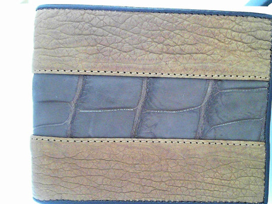 Slim Fold Wallet - Shark/Crocodile Brown
