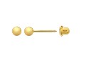 14K YG 4MM BALL PIERCING STUDS