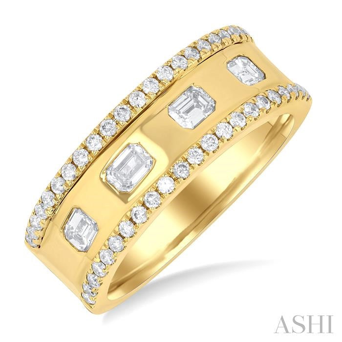 14K YG 4 STONE DIAMOND RING 0.65CTW