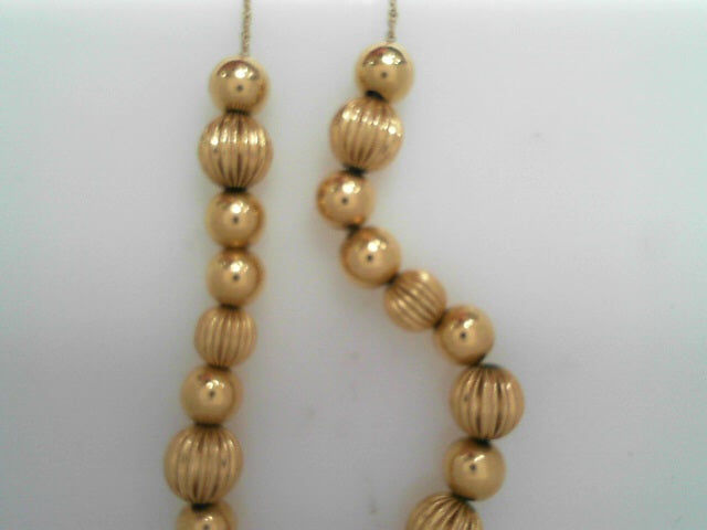 ESTATE 25.5" 14K YG BALL NECKLACE