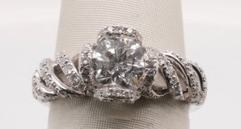 14K WG CALISTA .90 CTR SI2/G 1.50 CTW SEMI GHI,I DIAMOND ENGAGEMENT RI