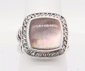 ESTATE DAVID YURMAN SILVER & MOTHER OF PEARL ALBION RING