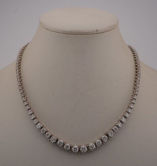 LADIES 14K WG DIAMOND RIVERA 10.00CTW
103 ROUNDS =10.00CTW
34.17GRAM