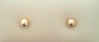4MM 14KYG BALL STUD EARRINGS