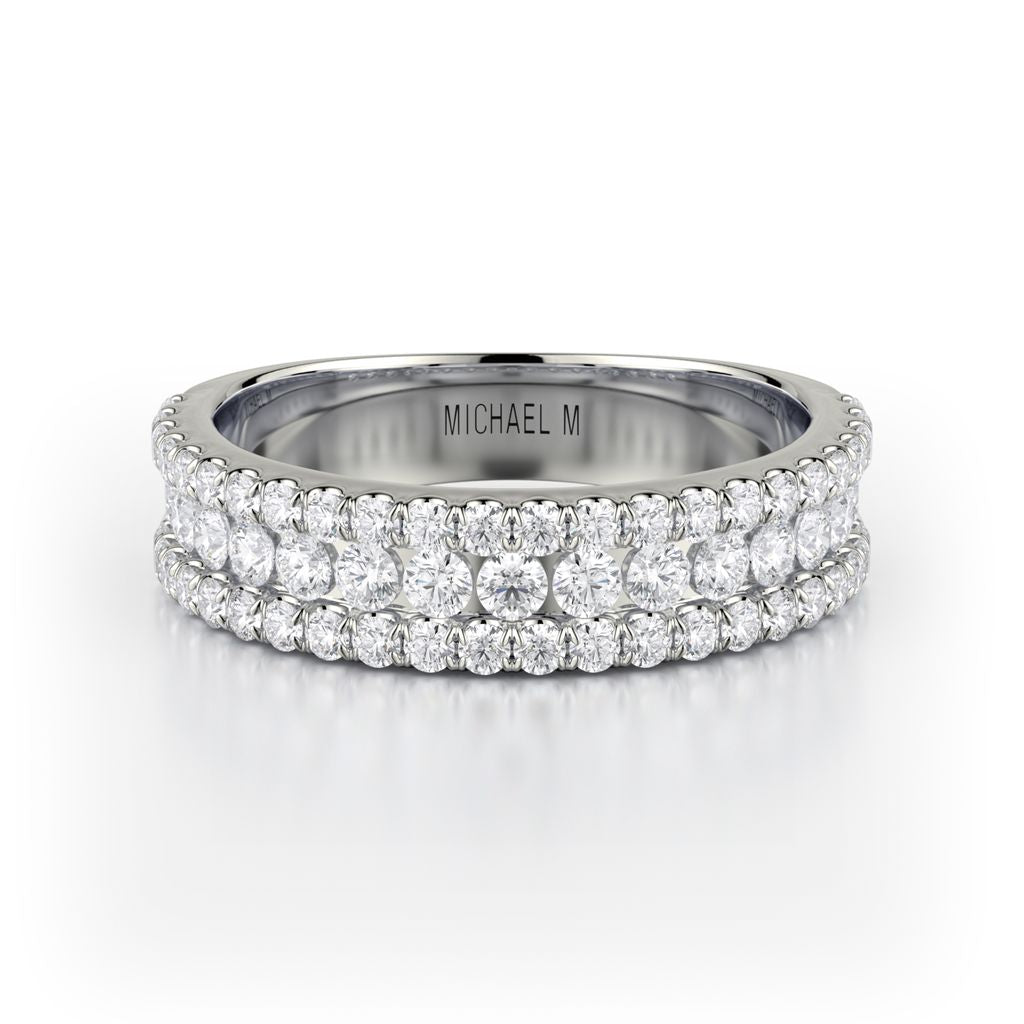 MICHAEL M 18KW LADIES BAND 1.00CTW R396B