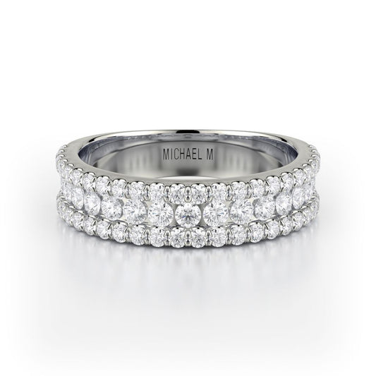 MICHAEL M 18KW LADIES BAND 1.00CTW R396B