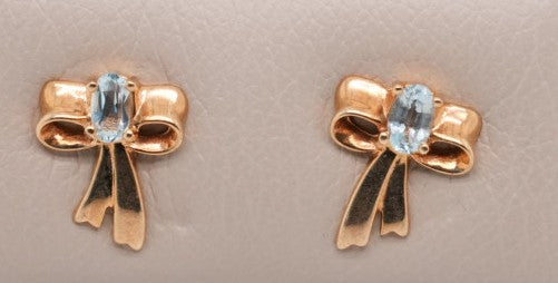 14K YG BOW EARRINGS