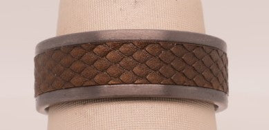 TANTALUM DARY GREY 8MM DRAGON SCALE SZ 10