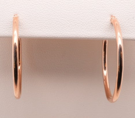 14K ROSE GOLD HOOP EARRINGS