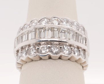 LADIES PLATINUM BAND DIA 3.00CTW