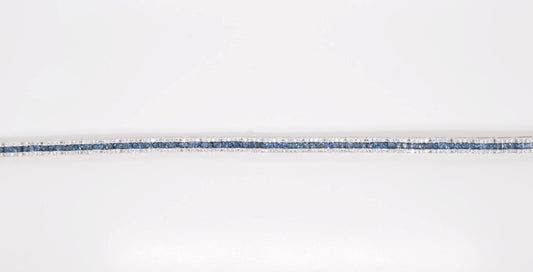 EFFY 14K WG 1.22 CT DIAMOND 2.78 CT SAPPHIRE 7.5" BRACELET