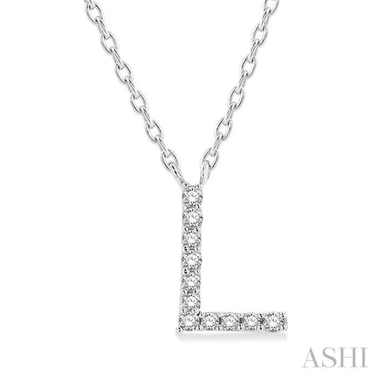 14K WG DIAMOND INITIAL L 0.05CTW