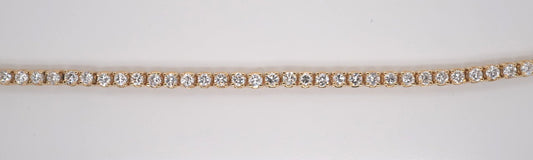 LADIES 18K YG 6CTW TENNIS BRACELET 7"