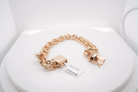 14K YG CHARM BRACELET 7.75"