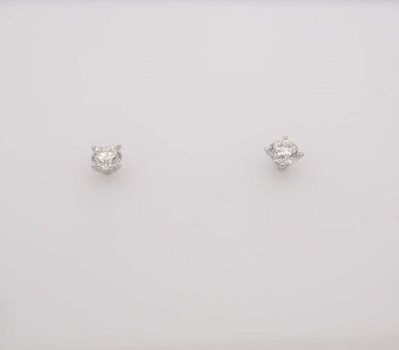 0.70CTW 14K WG 4 PRONG MARTINI SET ROUND STUDS