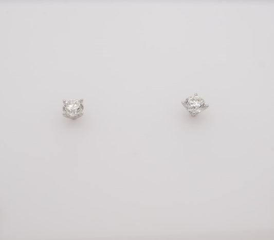 0.70CTW 14K WG 4 PRONG MARTINI SET ROUND STUDS