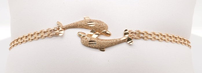 14K YG DOLPHIN BRACELET