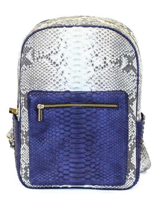 BLAKE BACKPACK - PYTHON BLK/WHT/BLUE