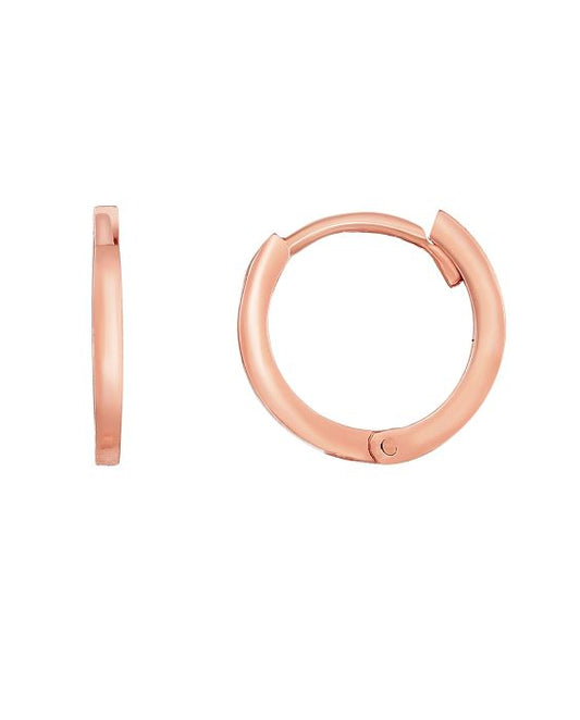 14KR HUGGIE HOOP EARRING WITH SNAP CLASP