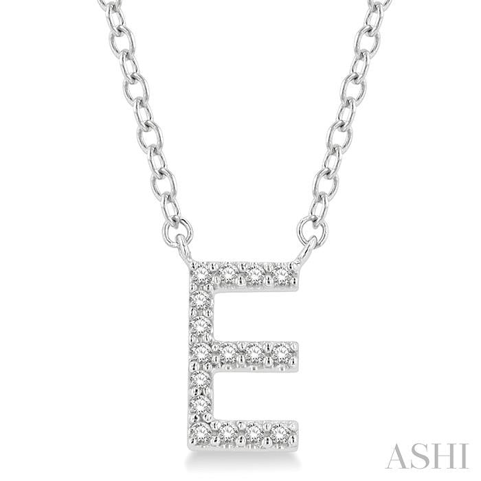 14K WG DIAMOND INITIAL E 0.05CTW