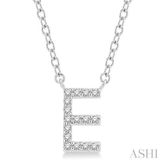 14K WG DIAMOND INITIAL E 0.05CTW