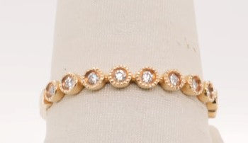 14KY DIAMOND STACKABLE BAND 0.12CTW