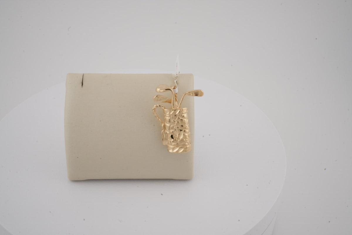 14K YG GOLF CLUBS CHARM