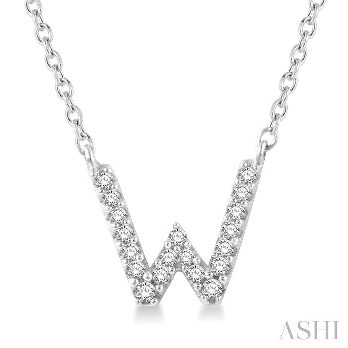 14K WG DIAMOND INITIAL W 0.06CTW